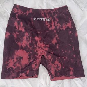 Pink Tie-Dye High-Waist Women’s Shorts XS  Yeoreo